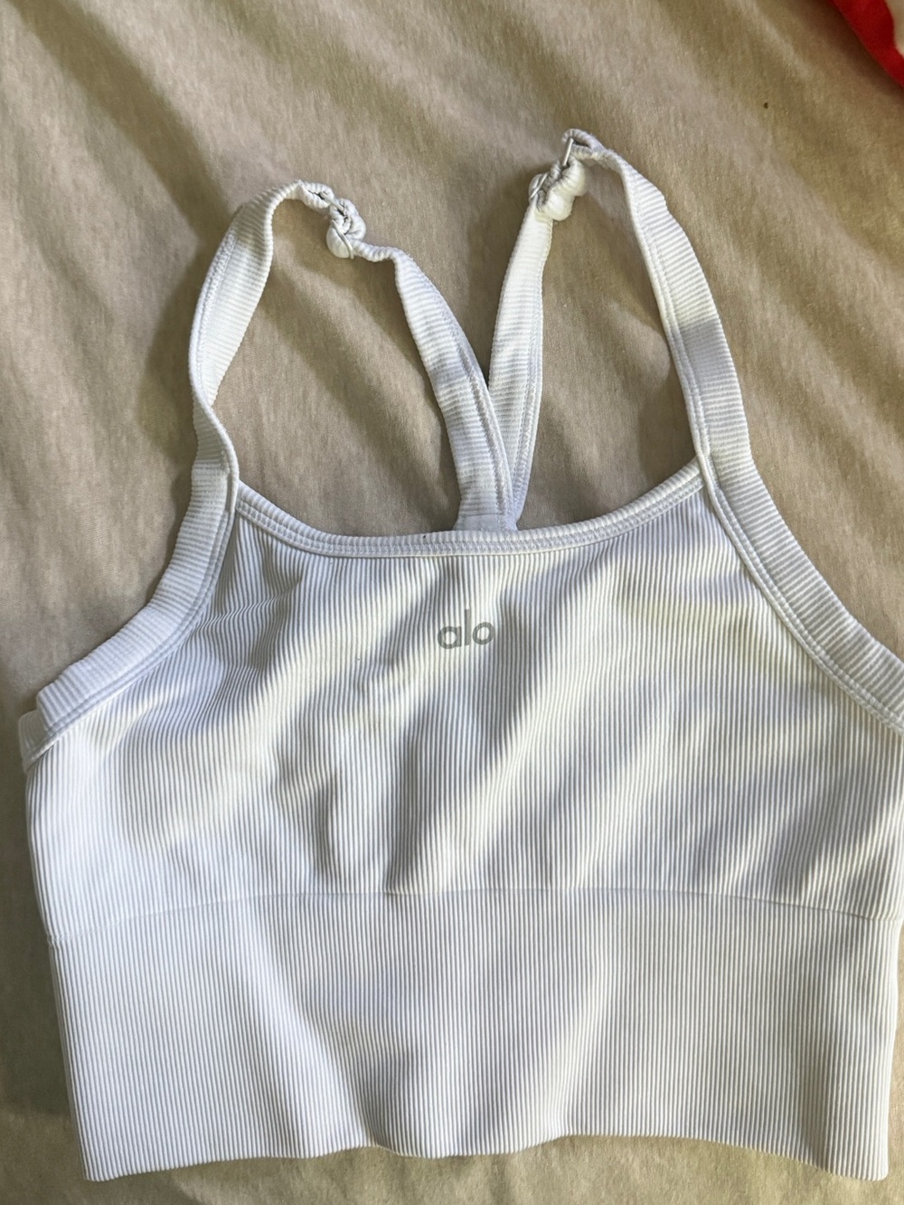 ALO White Ribbed Tank - Picture 2 of 3